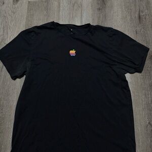 Apple Official Cupertino Macintosh Rainbow Logo T- Shirt Unisex Infinite Loop L